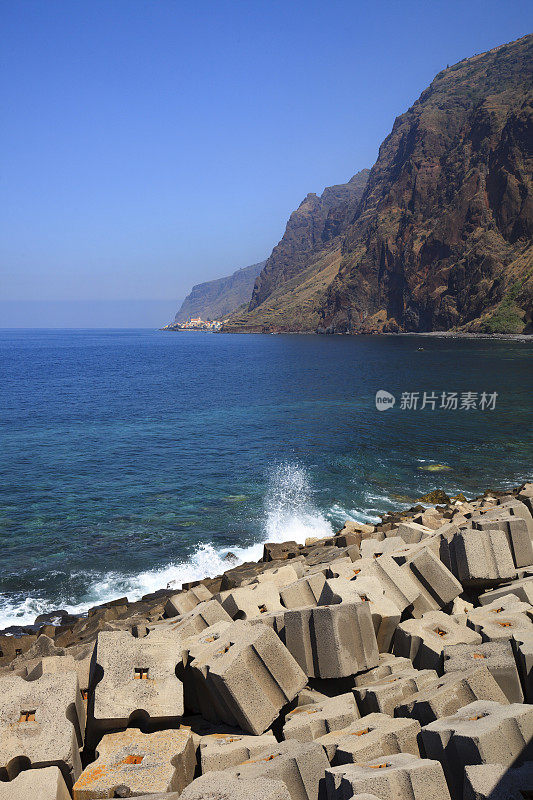 马德拉岛上的Jardim do Mar的海岸风景